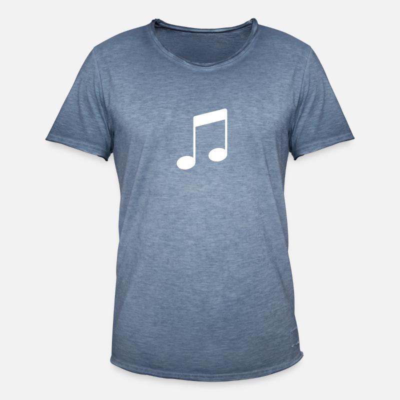 note_icon - Men's Vintage T-Shirt - vintage denim
