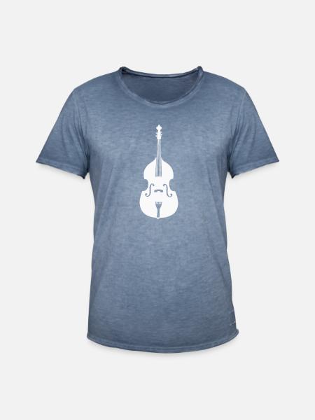 Kontrabass - Männer Vintage T-Shirt - Vintage Denim