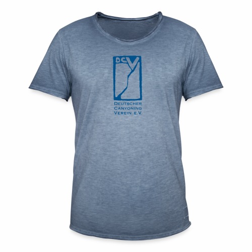 DCV T-Shirt Gründungslogo Blau und Schrift - Männer Vintage T-Shirt