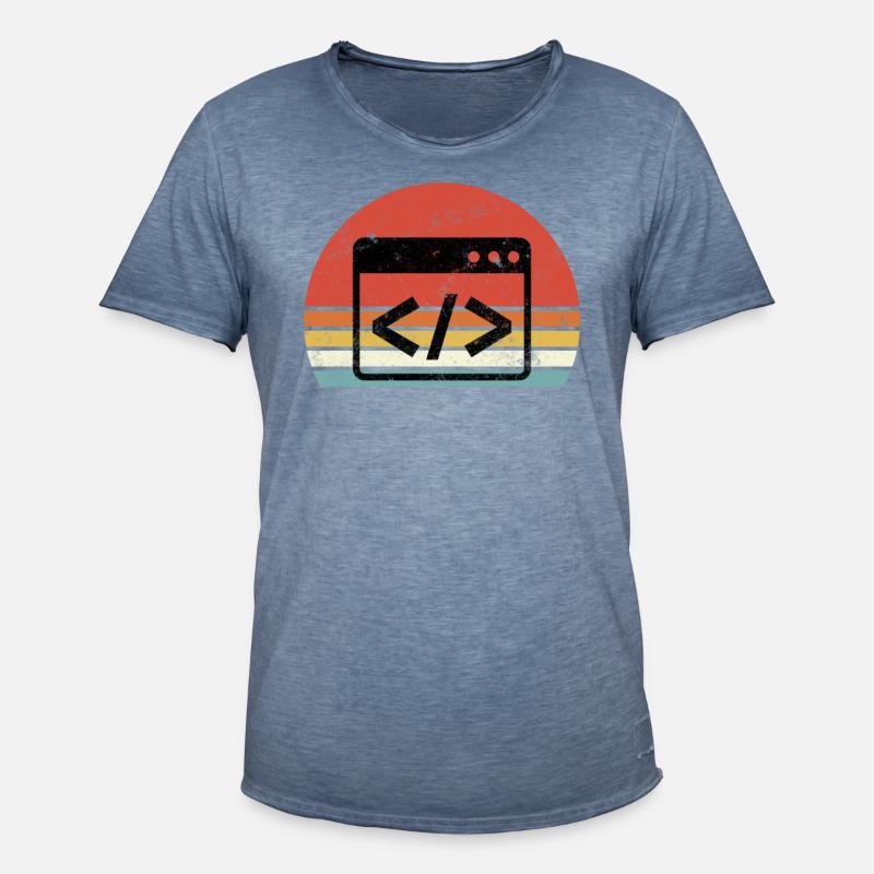 I Hate Programming Programmierer Coding - Männer Vintage T-Shirt - Vintage Denim