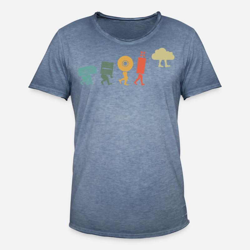 Cloud Computing, Programmer Nerd - Men's Vintage T-Shirt - vintage denim