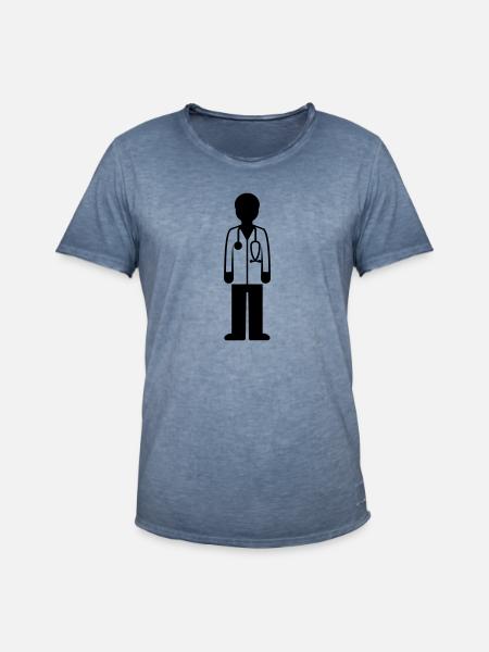 Doktor Arzt - Männer Vintage T-Shirt - Vintage Denim
