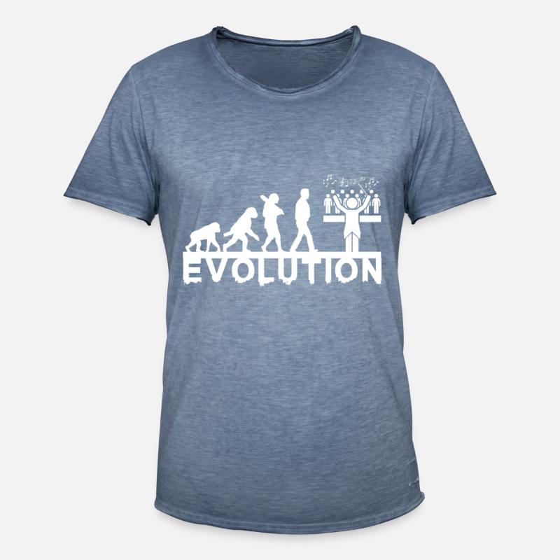 Kördirigent Evolution Chorus Kör musikgåva - Vintage-T-shirt herr - vintagedenim
