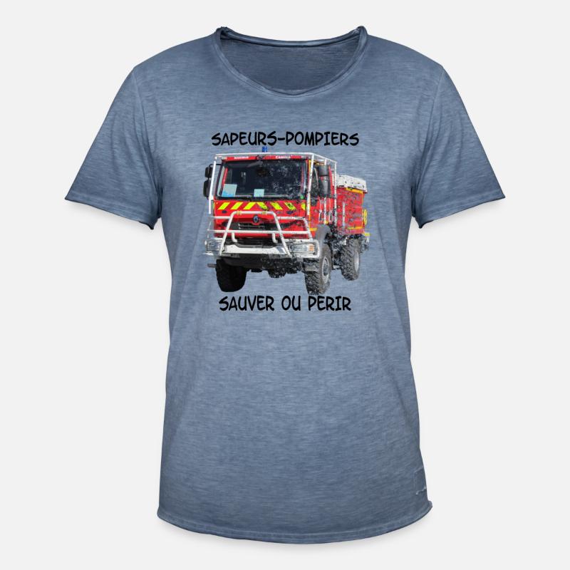 ccf speichern oder untergehen - Männer Vintage T-Shirt - Vintage Denim