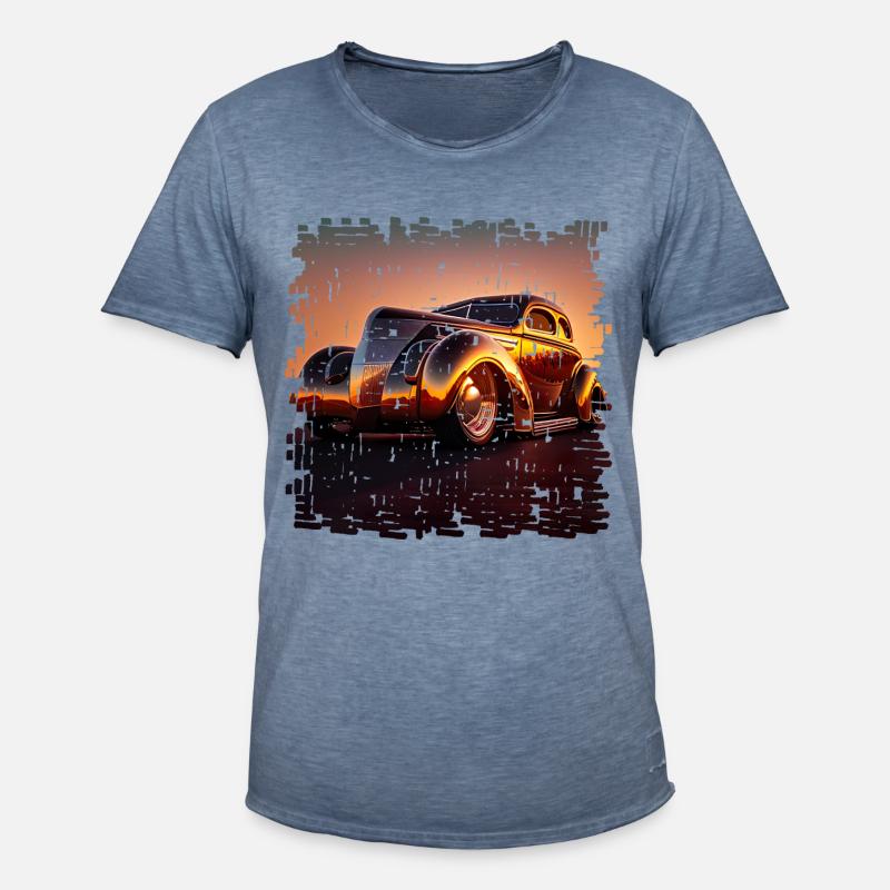Beschleunigungsrennen oder Drag Racing - Männer Vintage T-Shirt - Vintage Denim