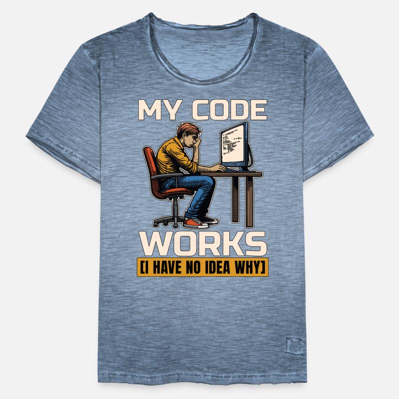 Coder My Code Works I Have No Idea Web Developer Men's Vintage T-Shirt