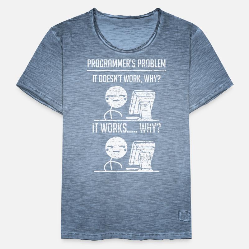 Programmieren Programmierer Codierung Männer Vintage T-Shirt