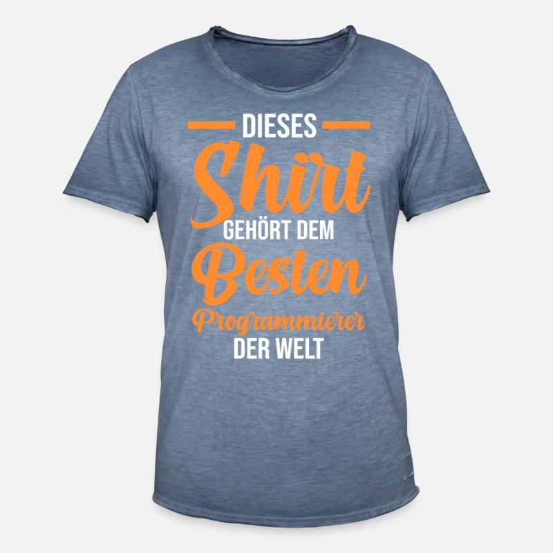 Programmieren Entwickler Coder Programmierer - Männer Vintage T-Shirt - Vintage Denim