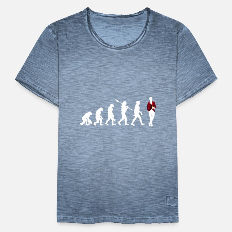 Evolution des Weintrinker Männer Vintage T-Shirt