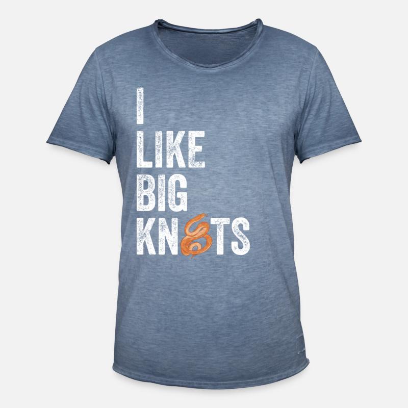 Königspython Ball Python - Men's Vintage T-Shirt - vintage denim