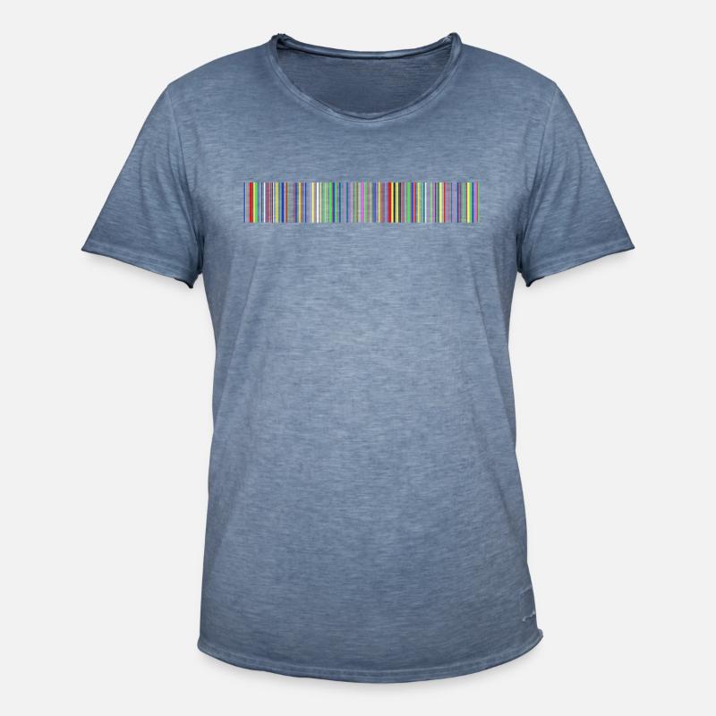 Barcode bar code strip codes - Men's Vintage T-Shirt - vintage denim