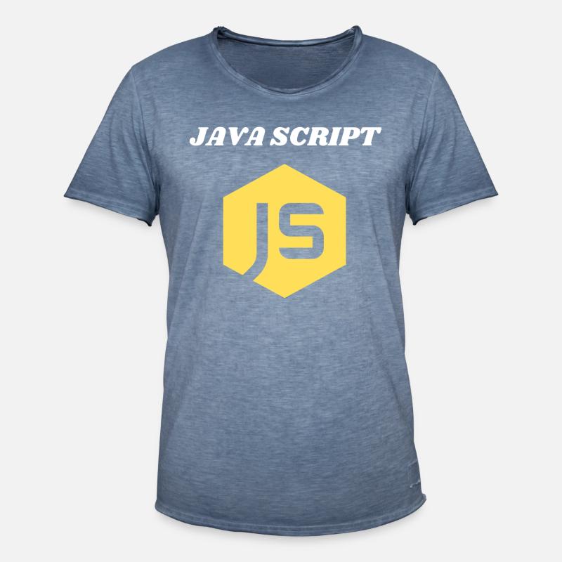 JavaScript Programmeur - T-shirt vintage Homme - vintage bleu jeans