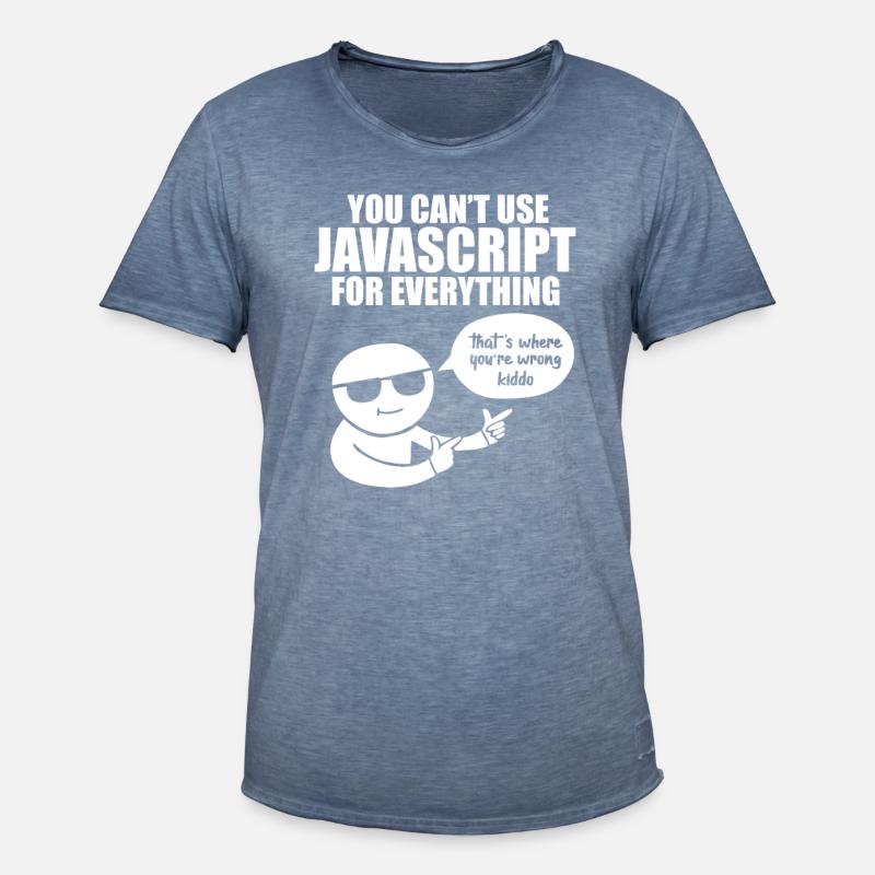 Programmer Javascript - Men's Vintage T-Shirt - vintage denim
