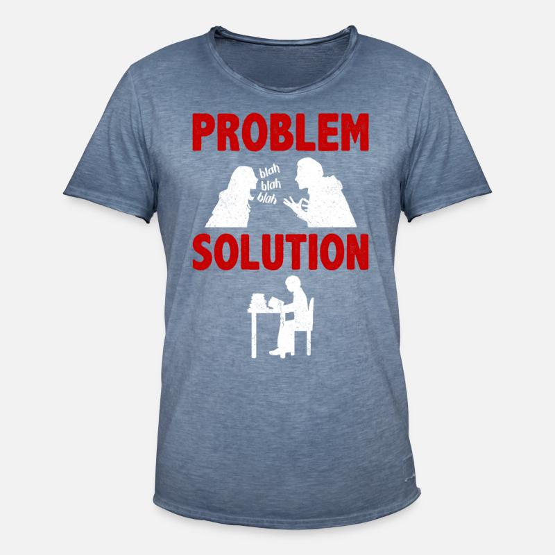 Learning Education University Problem Solution - Men's Vintage T-Shirt - vintage denim