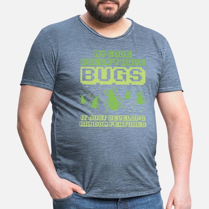 Code Bug Test Programmer Developer Developer T-shirt vintage Homme