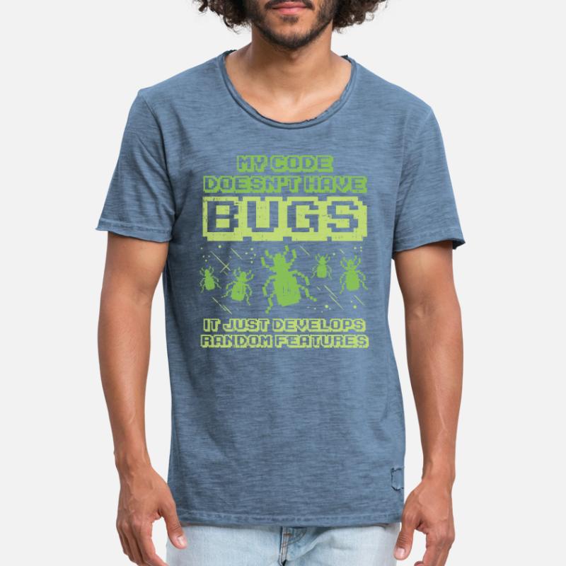 Code Bug Test Programmer Developer Developer T-shirt vintage Homme