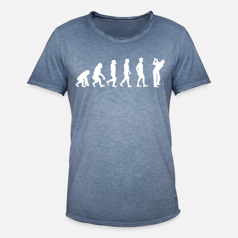 Evolution Golf - Men's Vintage T-Shirt - vintage denim