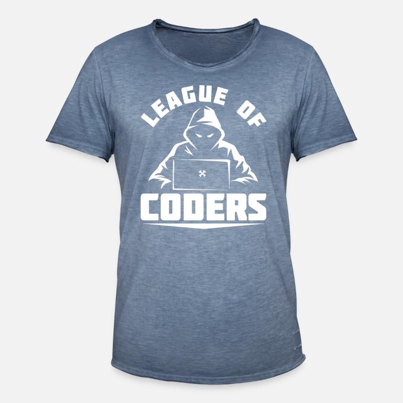 Developer Coder Programmer - Men's Vintage T-Shirt - vintage denim