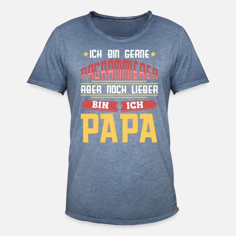 Entwickler Coder Programmierer - Männer Vintage T-Shirt - Vintage Denim