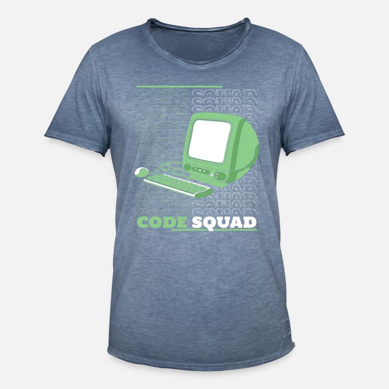 Developer Coder Programmer Calculator - Men's Vintage T-Shirt - vintage denim