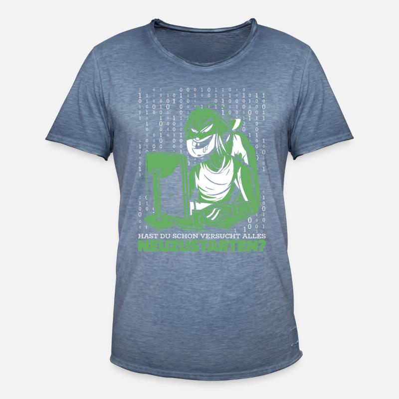 Entwickler Coder Programmierer Computer - Männer Vintage T-Shirt - Vintage Denim