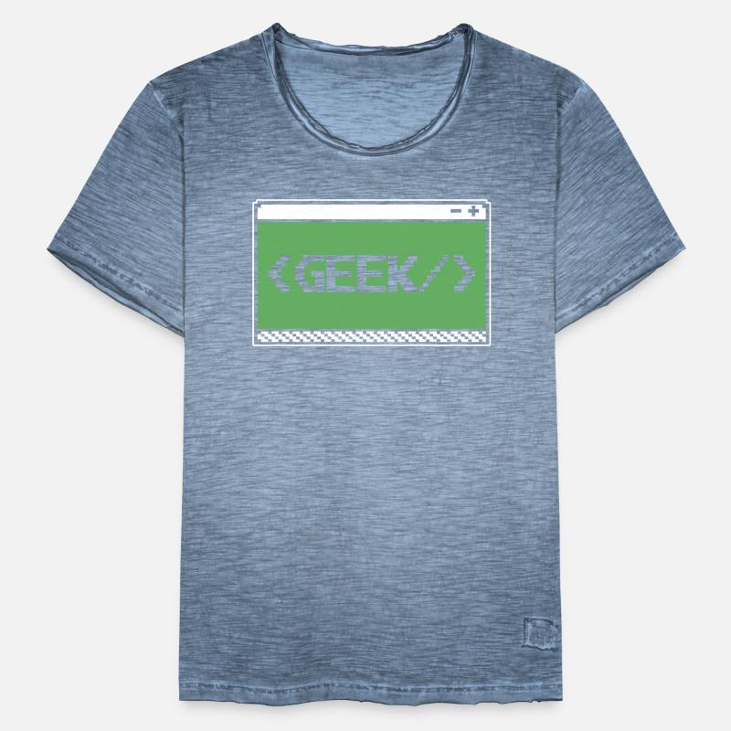 Entwickler Coder Programmierer Geek Männer Vintage T-Shirt