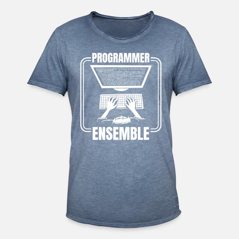 Entwickler Coder Programmierer Computer - Männer Vintage T-Shirt - Vintage Denim