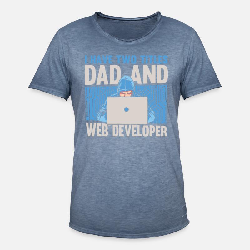 Web Developer Web Developer Father - Men's Vintage T-Shirt - vintage denim