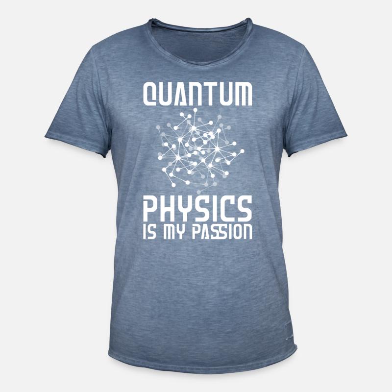 Physics Phykes Devotion Quantum Physics - Men's Vintage T-Shirt - vintage denim
