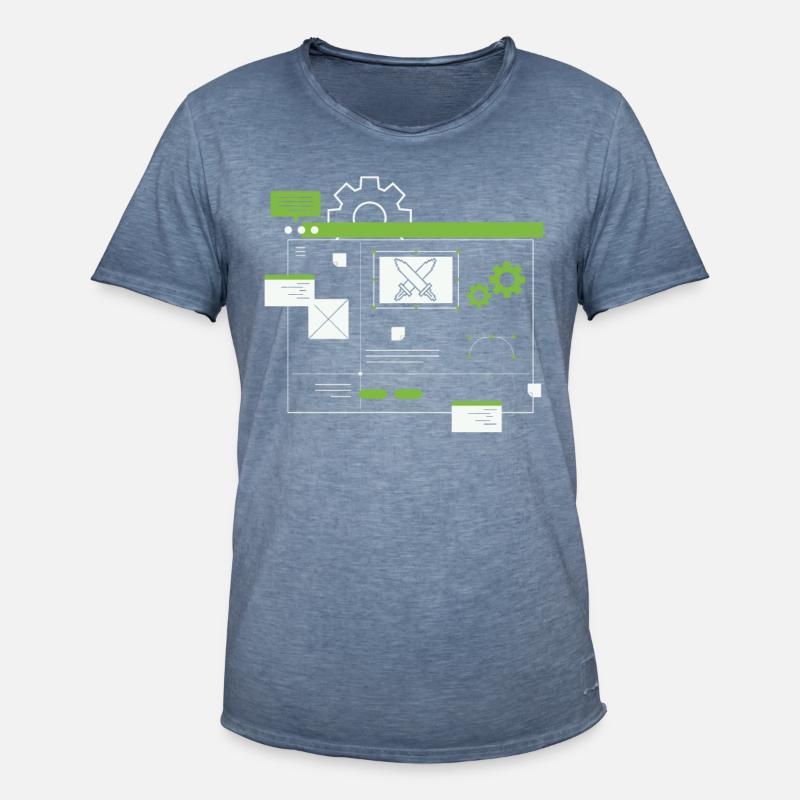 Entwickler Coder Programmierer - Männer Vintage T-Shirt - Vintage Denim