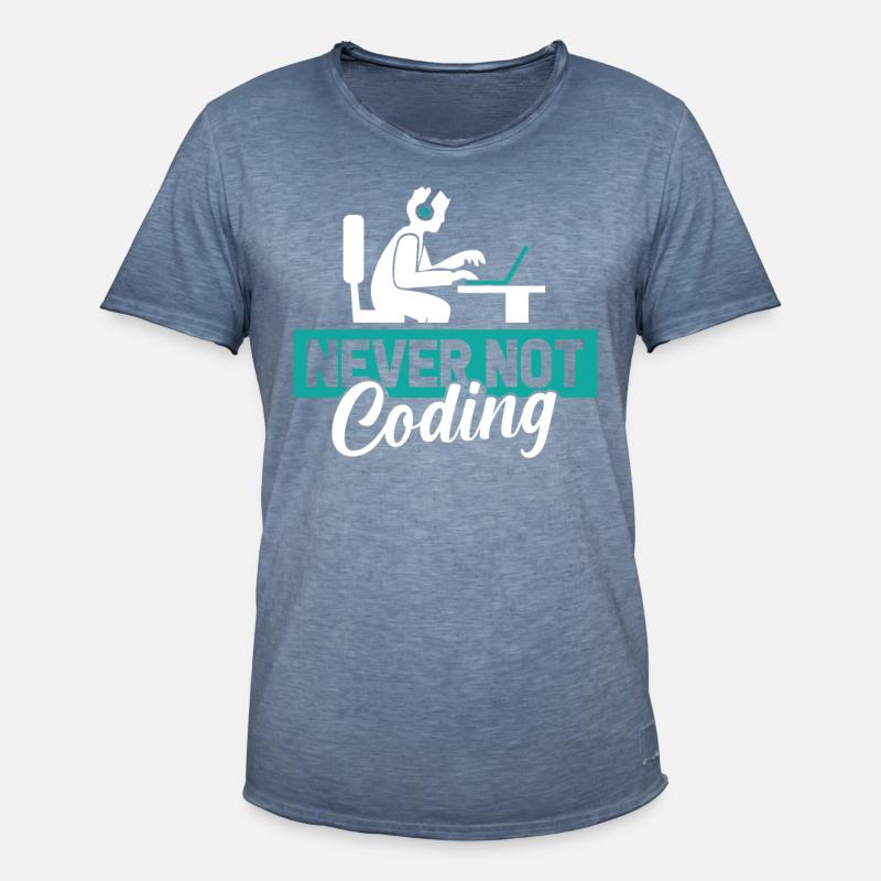 Developer, Coder, Programmer - Men's Vintage T-Shirt - vintage denim