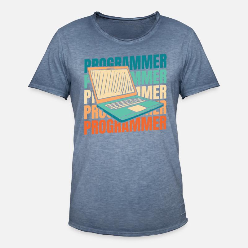 Developer Coder Programmer - Men's Vintage T-Shirt - vintage denim