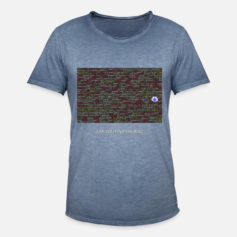 Programmierer, Coder, Bugs, Debugging - Männer Vintage T-Shirt - Vintage Denim