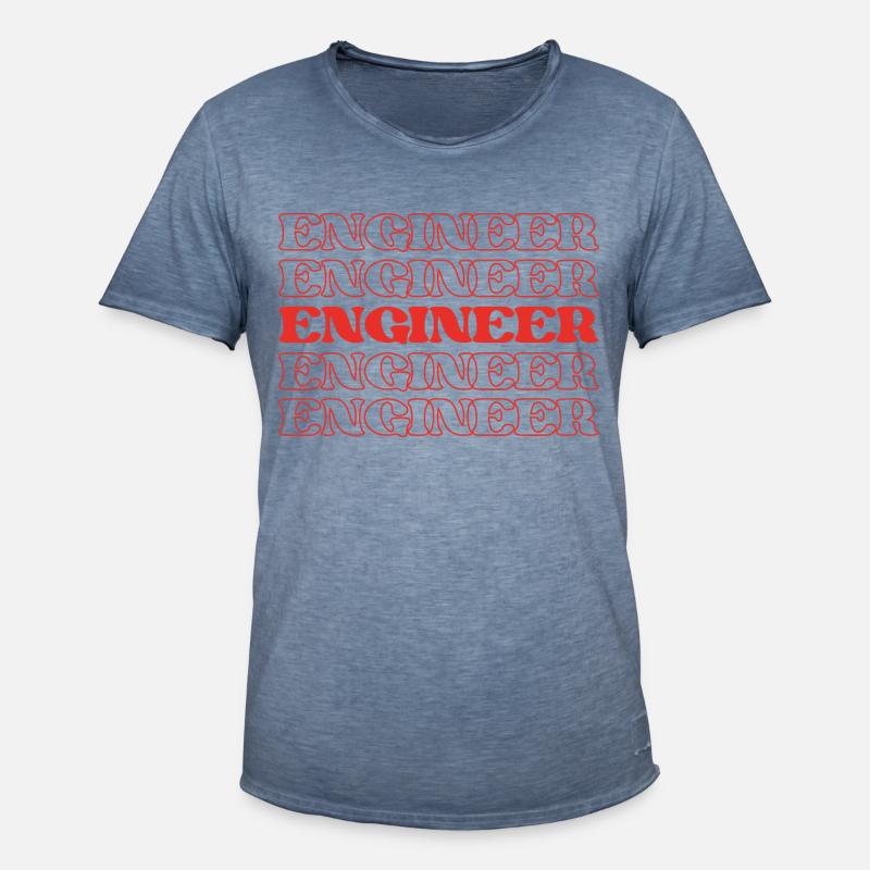 Engineer Designer Developer Technician Builder - Men's Vintage T-Shirt - vintage denim