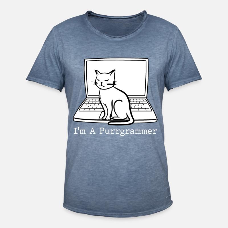 Programmer Coder Software Developer - Men's Vintage T-Shirt - vintage denim