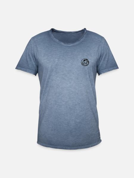 Space Cat - Männer Vintage T-Shirt - Vintage Denim