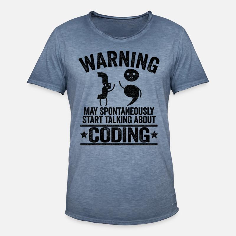 Programmierer Informatiker Coding Geschenk - Männer Vintage T-Shirt - Vintage Denim