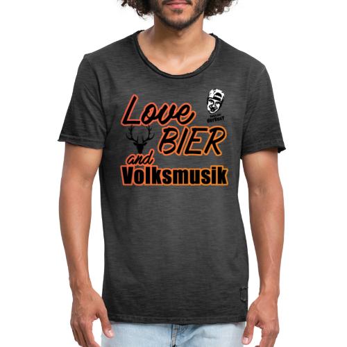 LoveBierVolksmusik - Männer Vintage T-Shirt