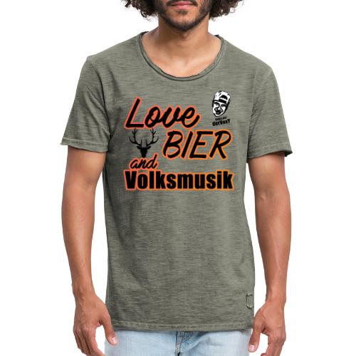 LoveBierVolksmusik - Männer Vintage T-Shirt