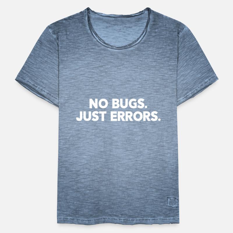 No Bugs Just Errors Coder Programmer Nerd Software Männer Vintage T-Shirt