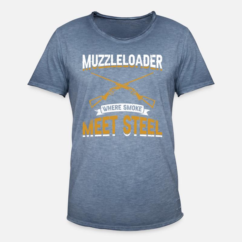 Vorderlader Muzzleloader Muzzle Loading - Men's Vintage T-Shirt - vintage denim