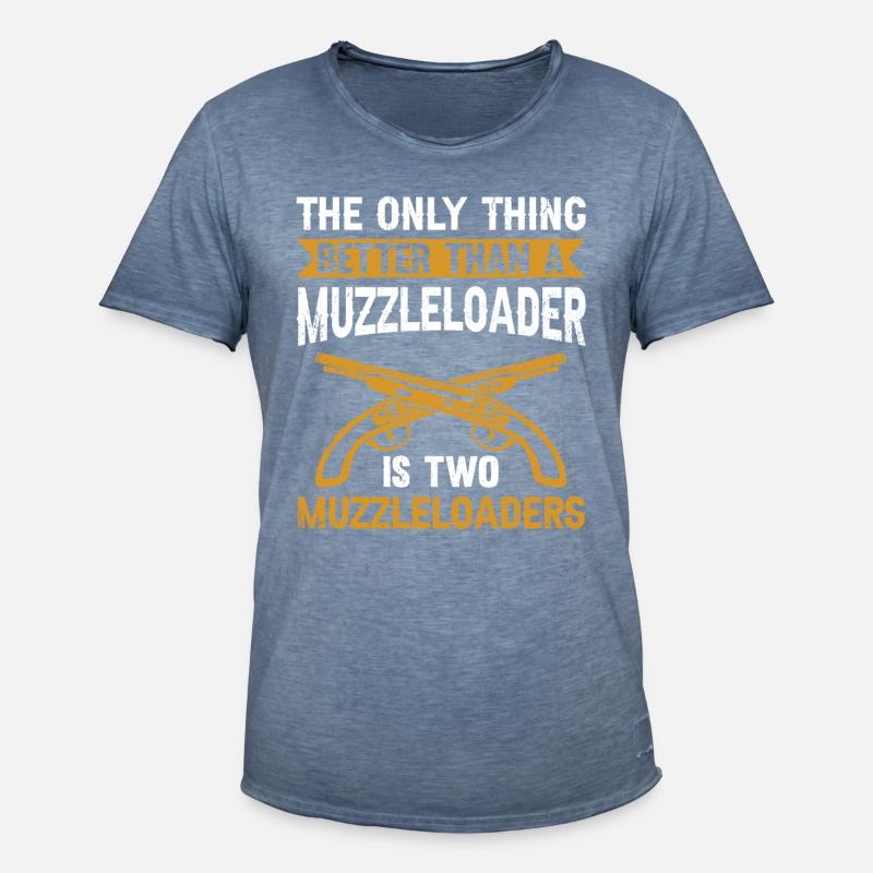 Vorderlader Muzzleloader Muzzle Loading - Männer Vintage T-Shirt - Vintage Denim