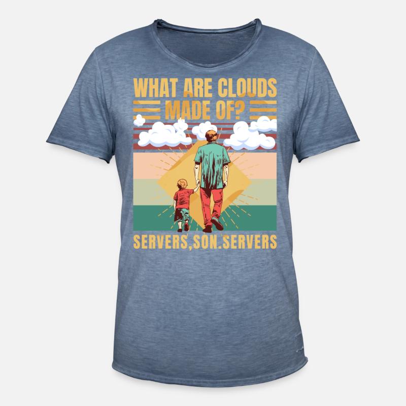 Funny Programmer Software Developer Computer - Men's Vintage T-Shirt - vintage denim