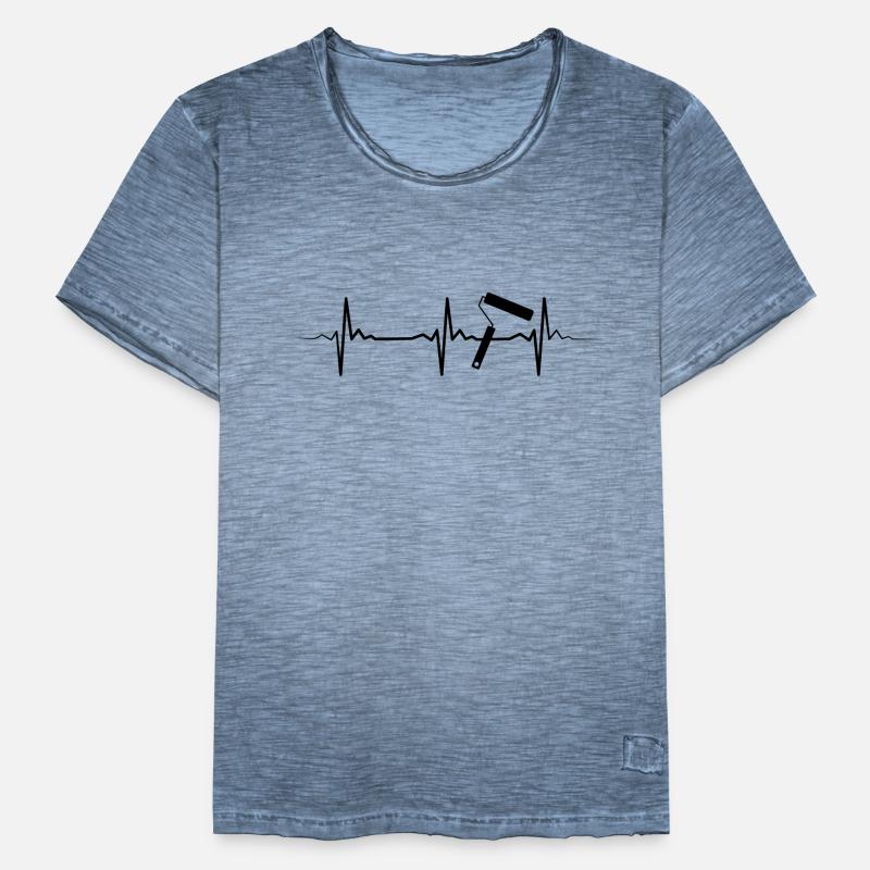 Painter Heartbeat Painter Painter Painter Gift Men's Vintage T-Shirt