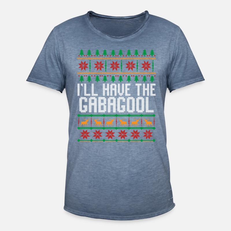 Ich werde den Gabagool-Weihnachtspullover Gabagool - Männer Vintage T-Shirt - Vintage Denim