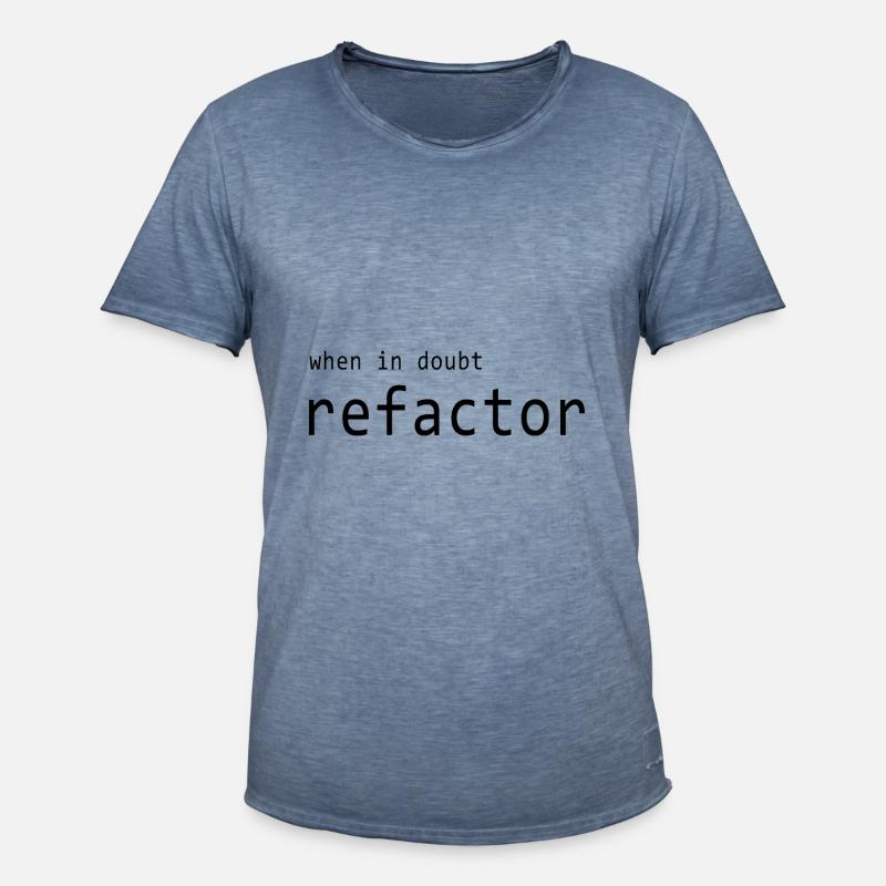 Programmer - refactor code - Men's Vintage T-Shirt - vintage denim