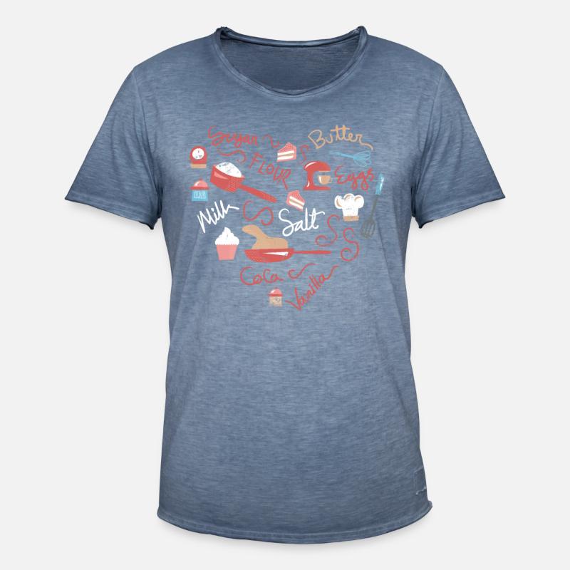 Herz-backen-design Für Bäcker Oder Backfans - Männer Vintage T-Shirt - Vintage Denim