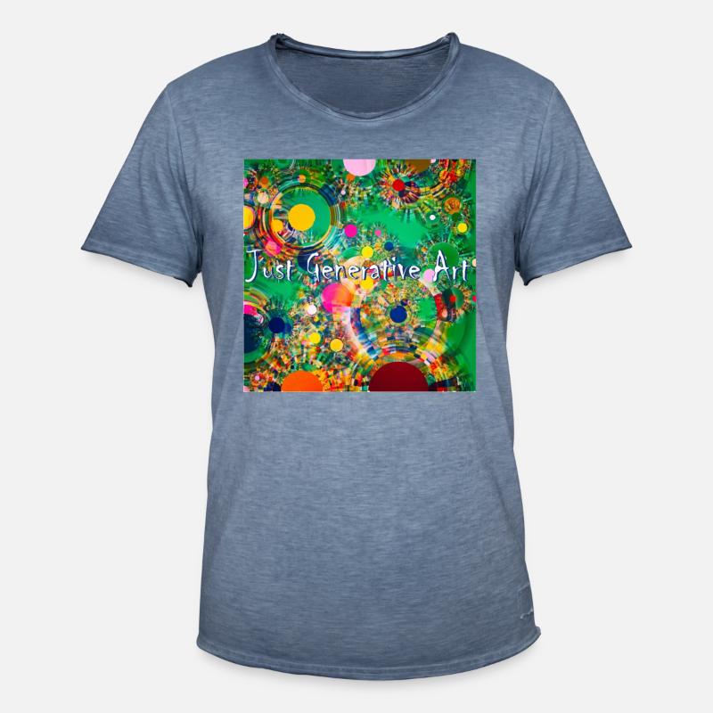 Nur Generative Kunstprogrammierung Bildcode - Männer Vintage T-Shirt - Vintage Denim