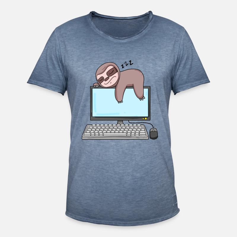 Computer Nerd Programmierer Geschenk - Männer Vintage T-Shirt - Vintage Denim