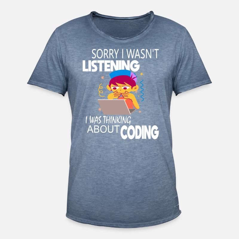 Coding Coder Programmer - Men's Vintage T-Shirt - vintage denim